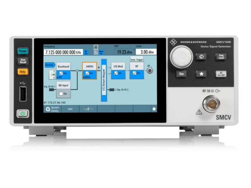 SMCV100B vector signal generator, 4 kHz up to 7,125 GHz