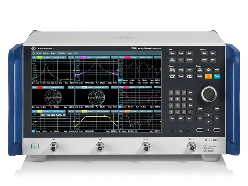 ZNB3004 4-port Vector network analyser,  9kHz – 9GHz,  receiver step attenuators (4), type N (f)