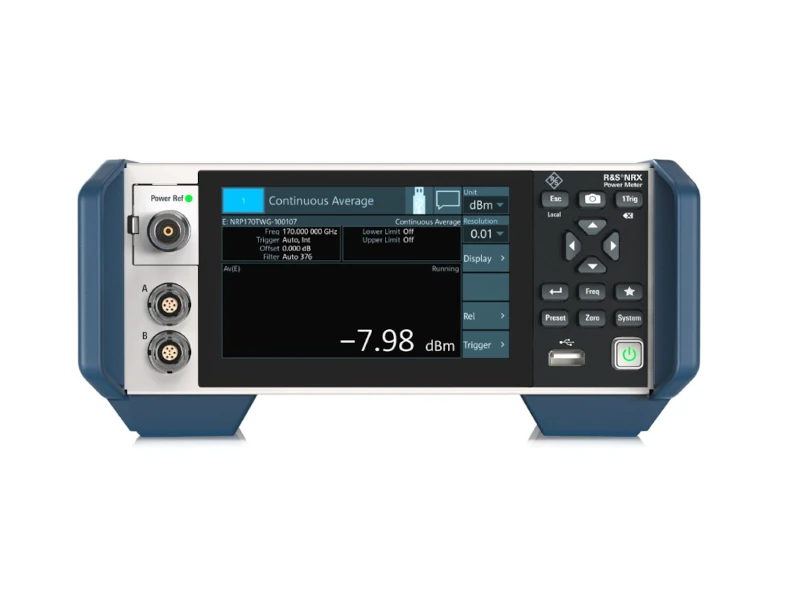 NRX Power meter with 4 NRP connections, 4 measurement channels, and NRT-Z interface