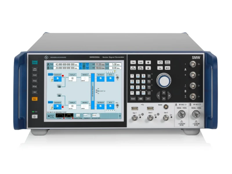 SMW200A vector signal generator, 100 kHz up to 67 GHz, dual path up to 44 GHz